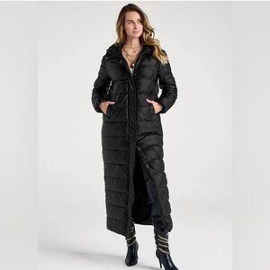 Guess Women's Black Maxi Puffer Coat